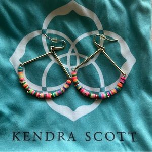 Kendra Scott Reece Neon Mix Gold Earrings